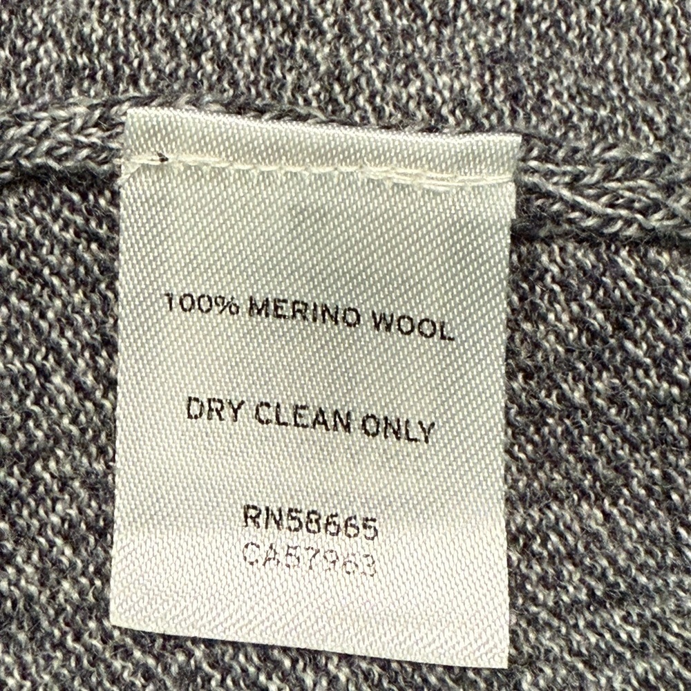 Nordstrom Men's Shop V-Neck 100% Italian Merino Wool Sweater Dk Gray Size XL - Picture 6 of 6